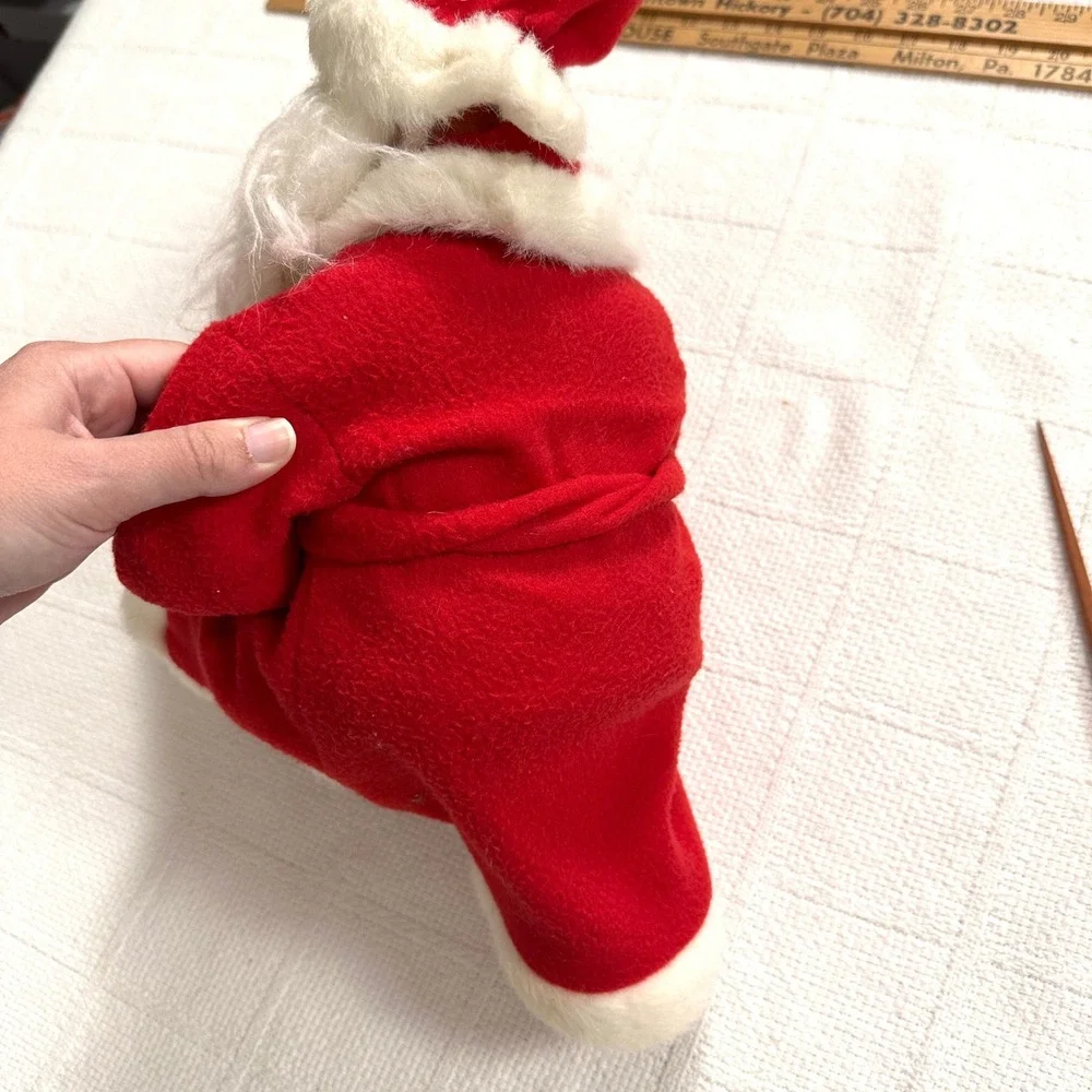 Santa Claus Doll Red Robe Striped Pajamas Christmas Decor 10